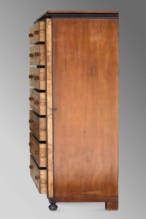 FRENCH WALNUT SEMAINIER CHEST OF DRAWERS 19TH C - ADDITIONAL PHOTO 8