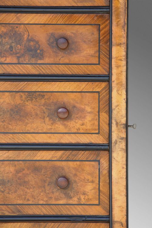 FRENCH WALNUT SEMAINIER CHEST OF DRAWERS 19TH C - ADDITIONAL PHOTO 13