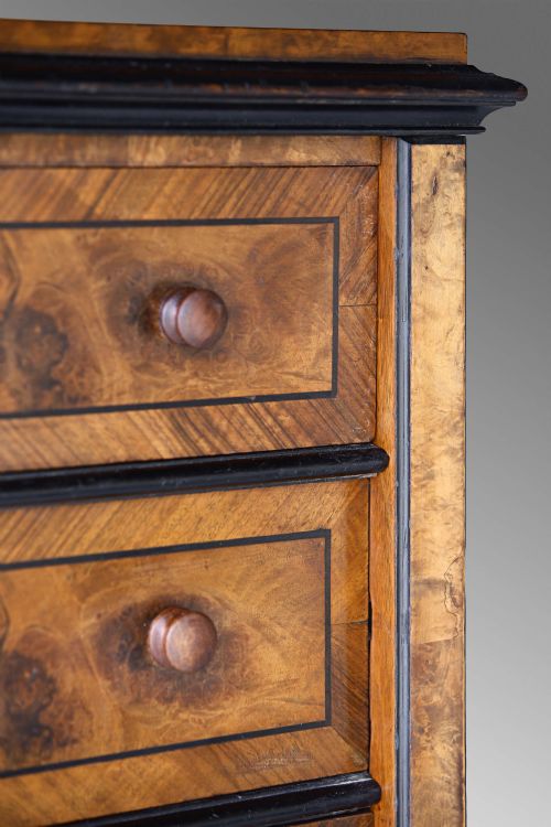 FRENCH WALNUT SEMAINIER CHEST OF DRAWERS 19TH C - ADDITIONAL PHOTO 16