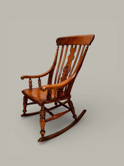 CAISTOR WINDSOR NURSING ROCKING CHAIR C 1880 - ADDITIONAL PHOTO 1