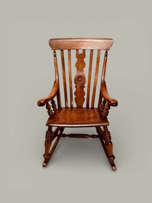 CAISTOR WINDSOR NURSING ROCKING CHAIR C 1880 - ADDITIONAL PHOTO 2