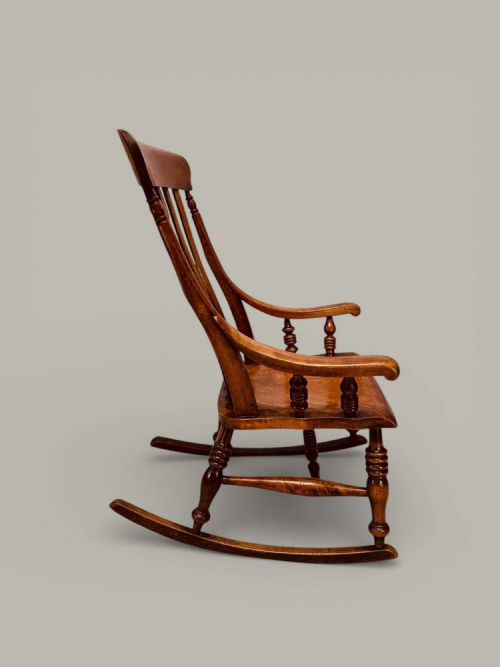 CAISTOR WINDSOR NURSING ROCKING CHAIR C 1880 - ADDITIONAL PHOTO 4