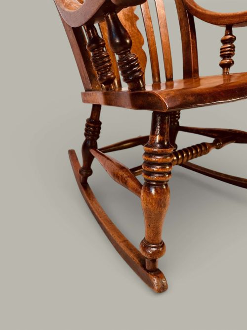 CAISTOR WINDSOR NURSING ROCKING CHAIR C 1880 - ADDITIONAL PHOTO 11