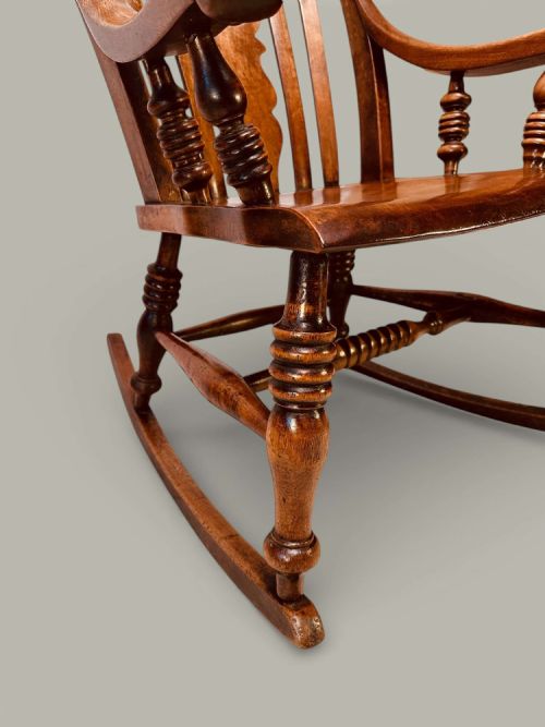 CAISTOR WINDSOR NURSING ROCKING CHAIR C 1880 - ADDITIONAL PHOTO 12