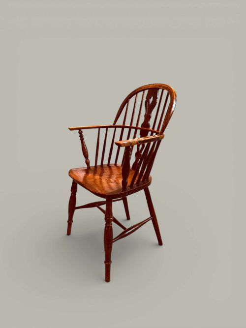 WINDSOR LOW BACK ARMCHAIR IN ASH ELM C1840 - ADDITIONAL PHOTO 2