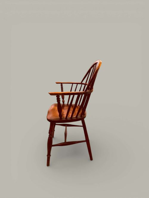 WINDSOR LOW BACK ARMCHAIR IN ASH ELM C1840 - ADDITIONAL PHOTO 3