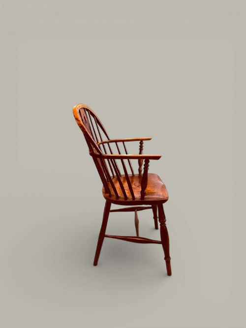 WINDSOR LOW BACK ARMCHAIR IN ASH ELM C1840 - ADDITIONAL PHOTO 4