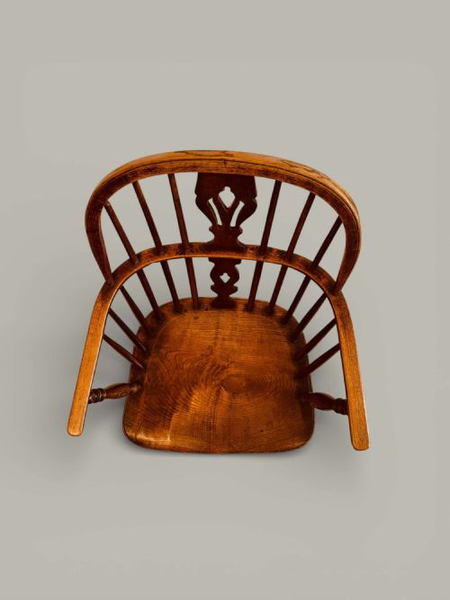 WINDSOR LOW BACK ARMCHAIR IN ASH ELM C1840 - ADDITIONAL PHOTO 11