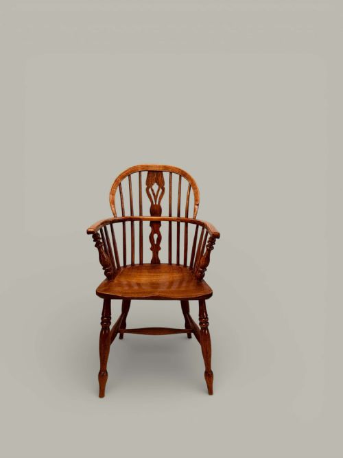 WINDSOR LOW BACK ARMCHAIRS TRUE PAIR IN ASH C1850 - ADDITIONAL PHOTO 1