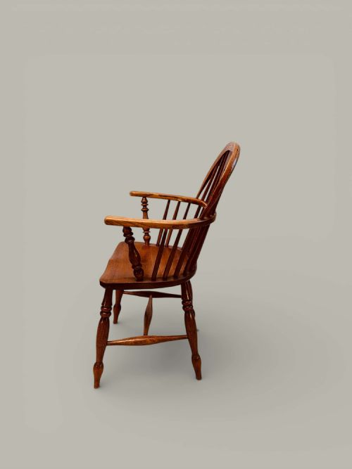 WINDSOR LOW BACK ARMCHAIRS TRUE PAIR IN ASH C1850 - ADDITIONAL PHOTO 4