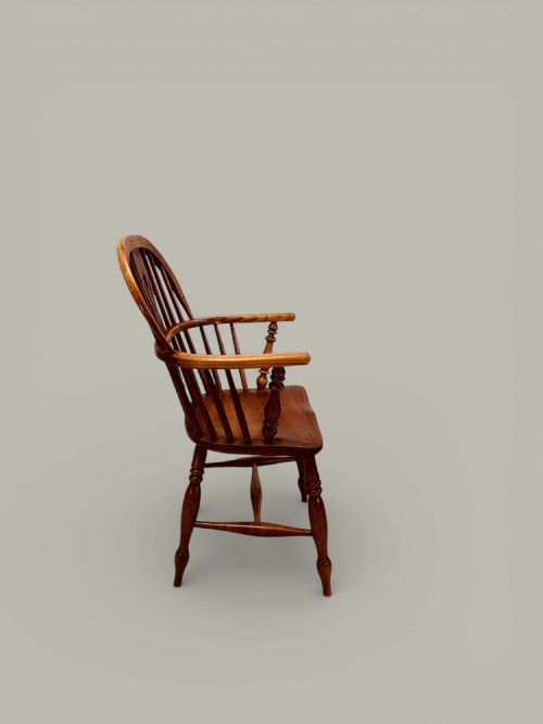 WINDSOR LOW BACK ARMCHAIRS TRUE PAIR IN ASH C1850 - ADDITIONAL PHOTO 5