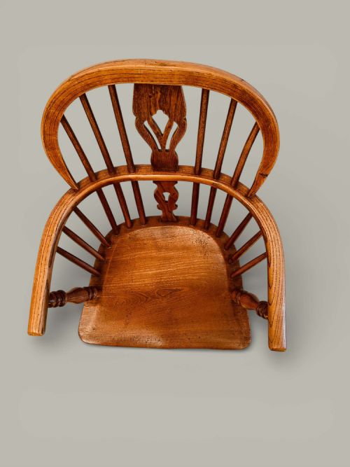 WINDSOR LOW BACK ARMCHAIRS TRUE PAIR IN ASH C1850 - ADDITIONAL PHOTO 6