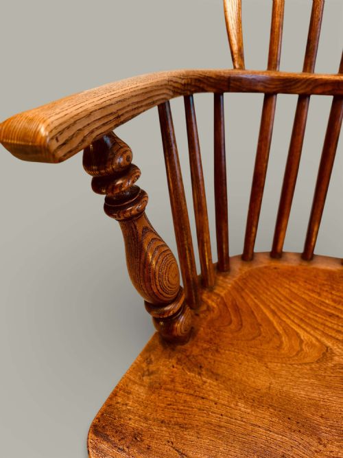 WINDSOR LOW BACK ARMCHAIRS TRUE PAIR IN ASH C1850 - ADDITIONAL PHOTO 13
