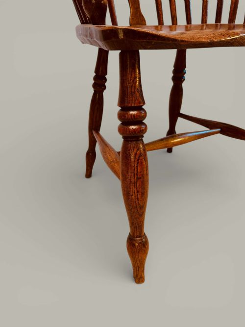 WINDSOR LOW BACK ARMCHAIRS TRUE PAIR IN ASH C1850 - ADDITIONAL PHOTO 16