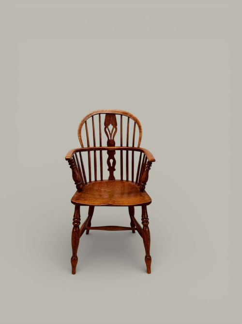 WINDSOR LOW BACK ARMCHAIRS TRUE PAIR IN ASH C1850 - ADDITIONAL PHOTO 7