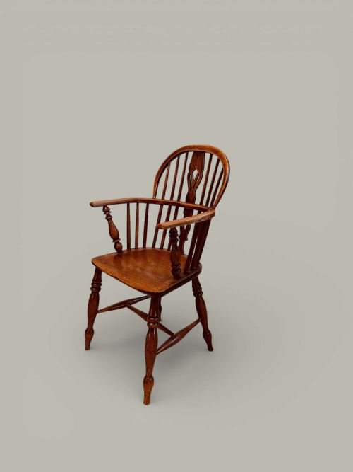 WINDSOR LOW BACK ARMCHAIRS TRUE PAIR IN ASH C1850 - ADDITIONAL PHOTO 8