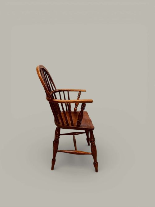 WINDSOR LOW BACK ARMCHAIRS TRUE PAIR IN ASH C1850 - ADDITIONAL PHOTO 10