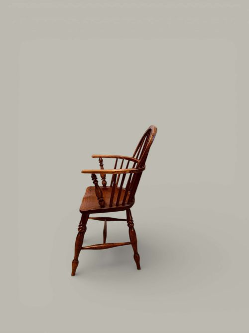 WINDSOR LOW BACK ARMCHAIRS TRUE PAIR IN ASH C1850 - ADDITIONAL PHOTO 11