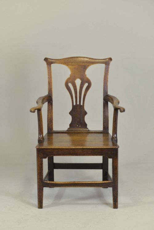 CHIPPENDALE STYLE ARMCHAIR IN FRUITWOOD C1800 - ADDITIONAL PHOTO 1