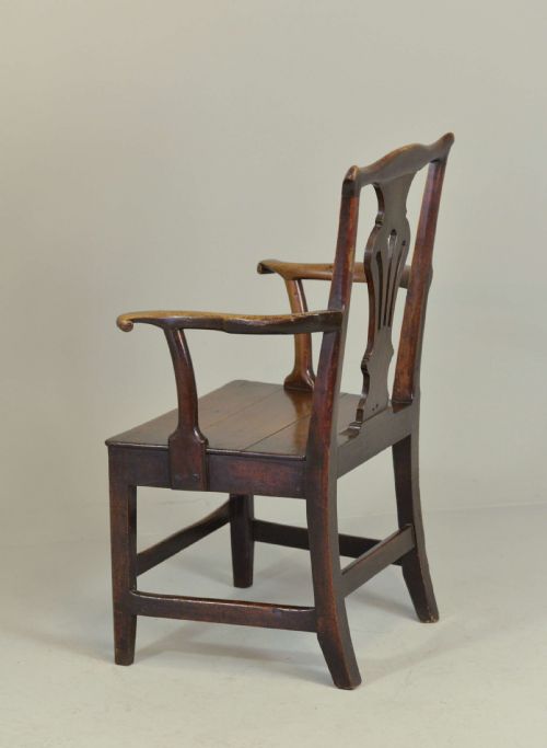 CHIPPENDALE STYLE ARMCHAIR IN FRUITWOOD C1800 - ADDITIONAL PHOTO 2