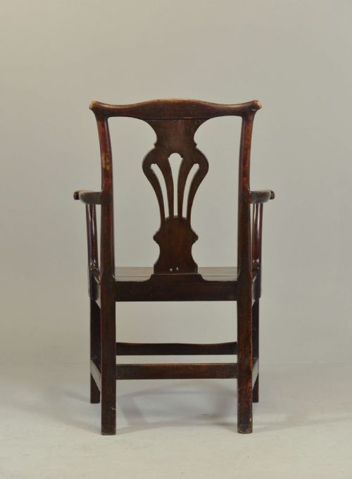 CHIPPENDALE STYLE ARMCHAIR IN FRUITWOOD C1800 - ADDITIONAL PHOTO 3