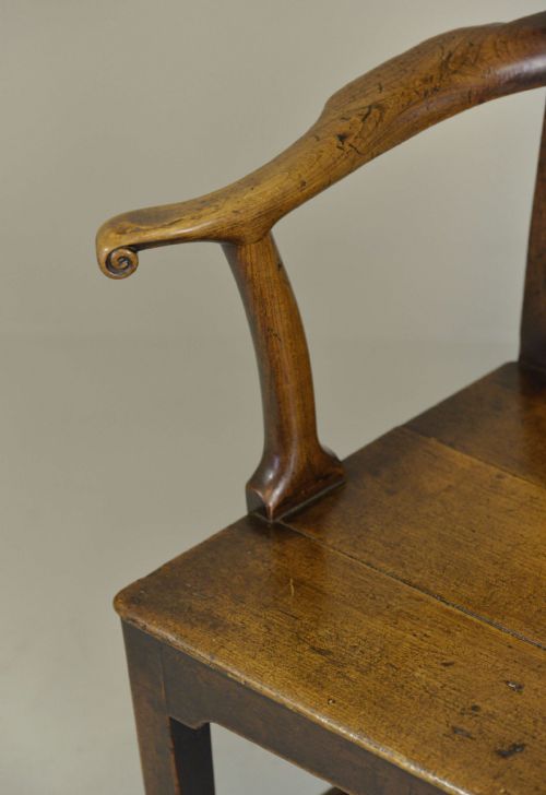 CHIPPENDALE STYLE ARMCHAIR IN FRUITWOOD C1800 - ADDITIONAL PHOTO 4