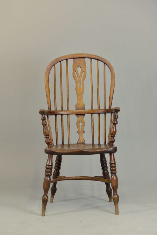 WINDSOR ARMCHAIR HIGH BACK ASH ELM C1850 - ADDITIONAL PHOTO 1