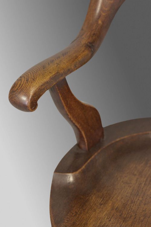 BERGERE SWIVEL CHAIR IN OAK C1900 - ADDITIONAL PHOTO 4