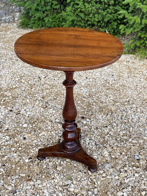 ANTIQUE YEW LAMP TABLE ENGLISH REGENCY CIRCA 1820 - ADDITIONAL PHOTO 1