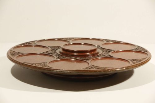 LATE 19TH CENTURY ENGLISH CARVED ROTATING LAZY SUSAN - ADDITIONAL PHOTO 4