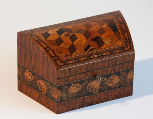 TUNBRIDGE WARE CORRESPONDENCE STATIONERY LETTERS BOX BY EDMUND NYE 19TH CENTURY - ADDITIONAL PHOTO 1