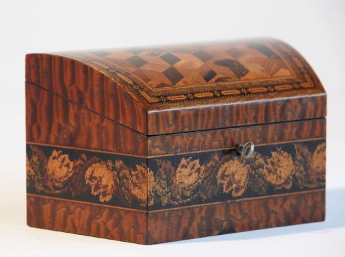 TUNBRIDGE WARE CORRESPONDENCE STATIONERY LETTERS BOX BY EDMUND NYE 19TH CENTURY - ADDITIONAL PHOTO 2