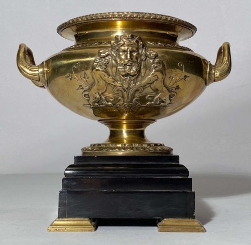 BRONZE URN VASES FRENCH PAIR ON MARBLE BASES 19TH CENTURY - ADDITIONAL PHOTO 2