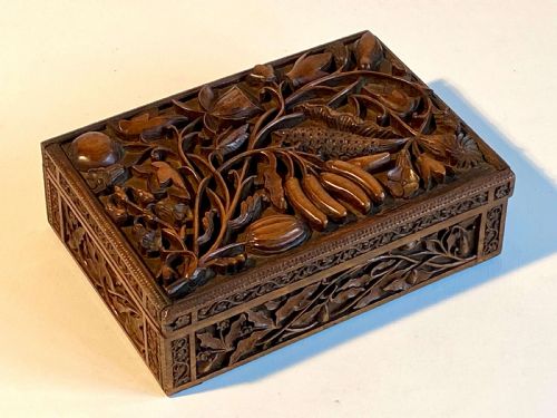 CAMPAIGN BOX CARVED GENTLEMAN'S BRITISH ARMY WW2 REGIMENTAL ARMS - ADDITIONAL PHOTO 1