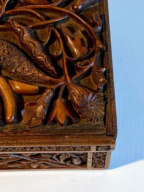 CAMPAIGN BOX CARVED GENTLEMAN'S BRITISH ARMY WW2 REGIMENTAL ARMS - ADDITIONAL PHOTO 4