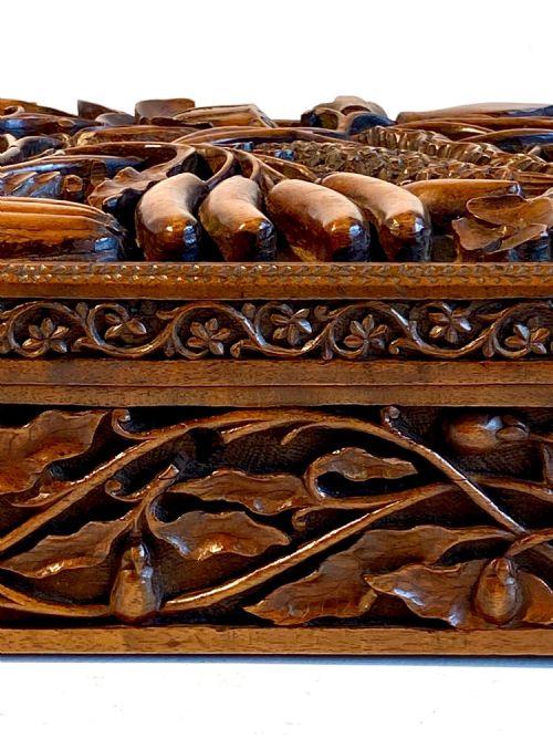 CAMPAIGN BOX CARVED GENTLEMAN'S BRITISH ARMY WW2 REGIMENTAL ARMS - ADDITIONAL PHOTO 9