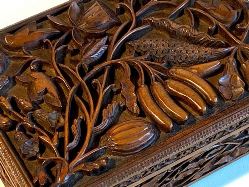 CAMPAIGN BOX CARVED GENTLEMAN'S BRITISH ARMY WW2 REGIMENTAL ARMS - ADDITIONAL PHOTO 11