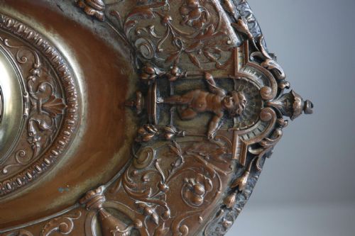 DISH BOWL OVAL COPPER BRASS PLAQUE DIANA THE HUNTRESS 19TH C - ADDITIONAL PHOTO 7