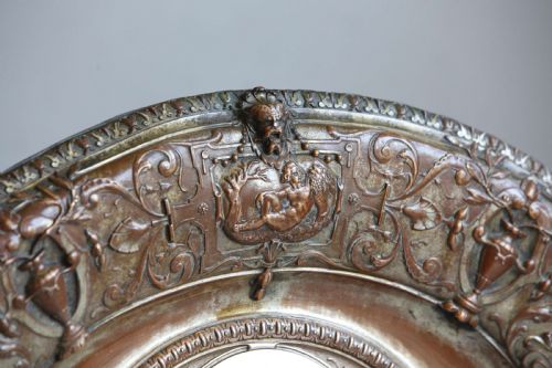 DISH BOWL OVAL COPPER BRASS PLAQUE DIANA THE HUNTRESS 19TH C - ADDITIONAL PHOTO 10