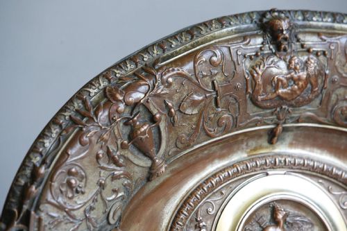 DISH BOWL OVAL COPPER BRASS PLAQUE DIANA THE HUNTRESS 19TH C - ADDITIONAL PHOTO 11