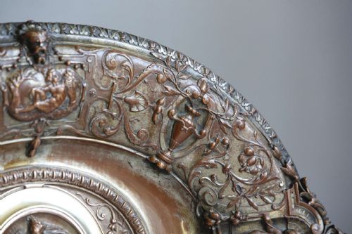 DISH BOWL OVAL COPPER BRASS PLAQUE DIANA THE HUNTRESS 19TH C - ADDITIONAL PHOTO 13