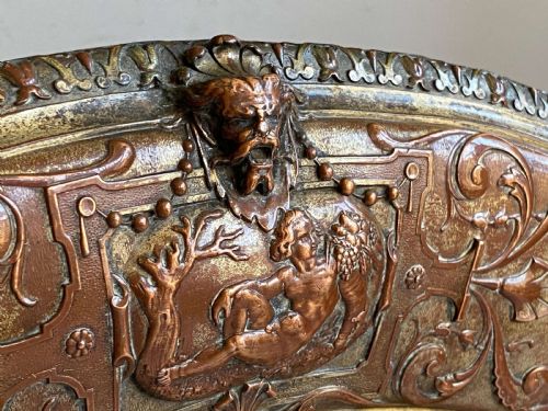 DISH BOWL OVAL COPPER BRASS PLAQUE DIANA THE HUNTRESS 19TH C - ADDITIONAL PHOTO 16
