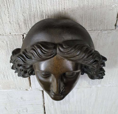 GRECIAN FEMALE BRONZE HEAD SCULPTURE - ADDITIONAL PHOTO 2