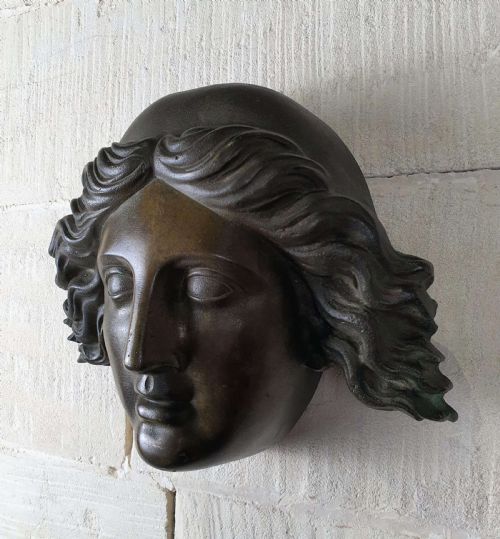 GRECIAN FEMALE BRONZE HEAD SCULPTURE - ADDITIONAL PHOTO 4