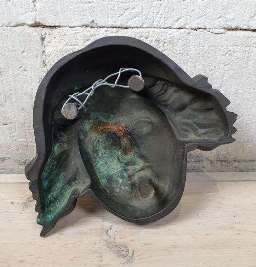 GRECIAN FEMALE BRONZE HEAD SCULPTURE - ADDITIONAL PHOTO 5