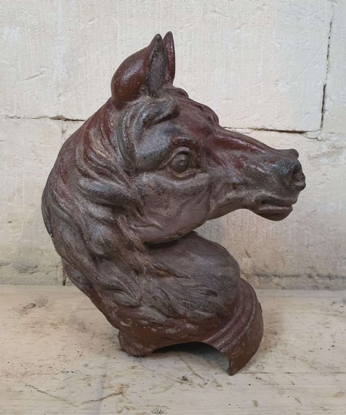 HORSE HEAD CAST IRON HITCHING POST - ADDITIONAL PHOTO 3