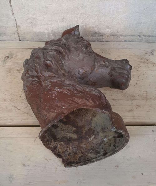 HORSE HEAD CAST IRON HITCHING POST - ADDITIONAL PHOTO 4