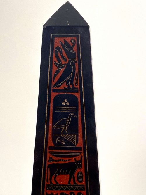 EGYPTIAN REVIVAL BLACK ROUGE GRIOTTE MARBLE OBELISK GRAND TOUR PAIR 19TH CENTURY - ADDITIONAL PHOTO 9