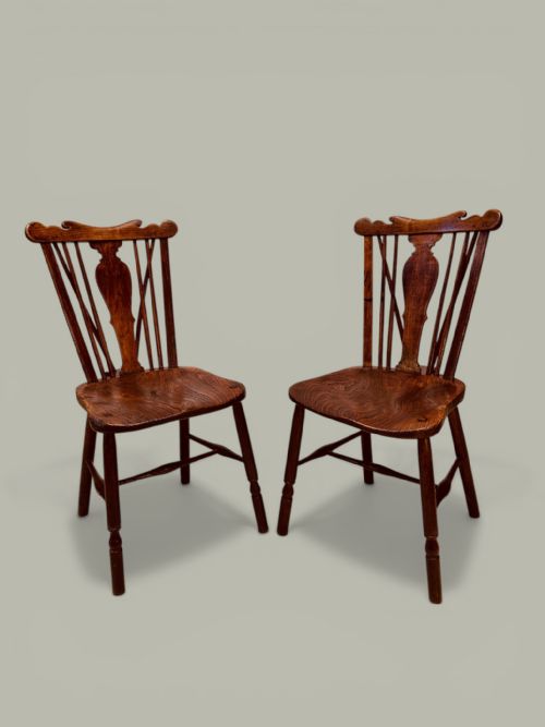 WINDSOR COMB BACK SIDE CHAIRS SET OF 8 IN FRUITWOOD ELM C1780 - ADDITIONAL PHOTO 2