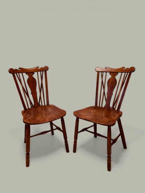 WINDSOR COMB BACK SIDE CHAIRS SET OF 8 IN FRUITWOOD ELM C1780 - ADDITIONAL PHOTO 4